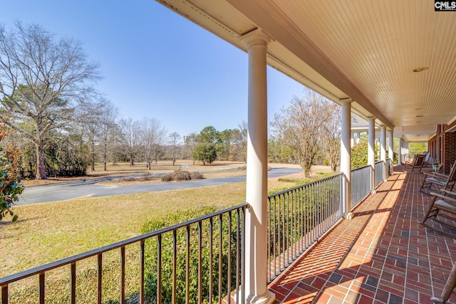 view of patio with covered porch