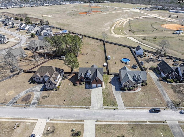 aerial view with a residential view