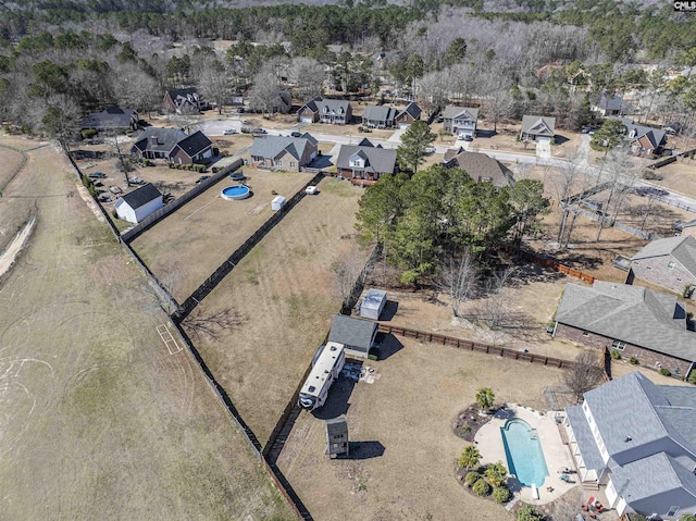 bird's eye view featuring a residential view