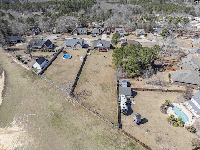 bird's eye view featuring a residential view