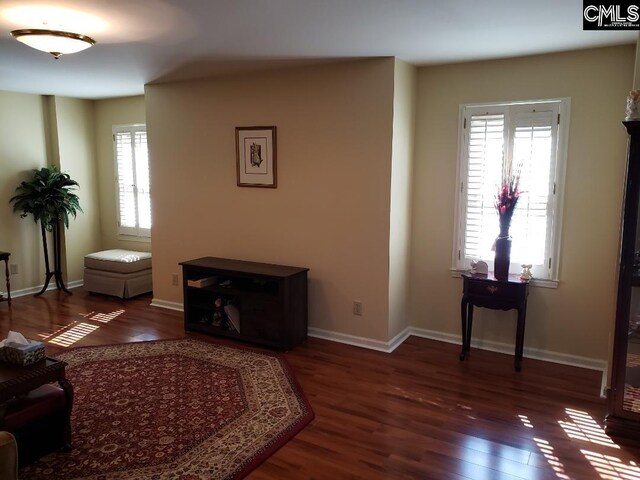 910 Poinsett Pl Unit 5, West Columbia, SC 29169 - living area with baseboards and wood finished floors