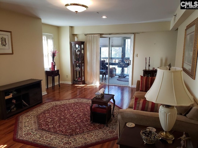 910 Poinsett Pl Unit 5, West Columbia, SC 29169 - living room with wood finished floors and baseboards