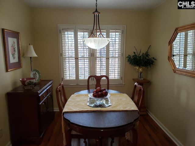 910 Poinsett Pl Unit 5, West Columbia, SC 29169 - dining room with baseboards and dark wood finished floors