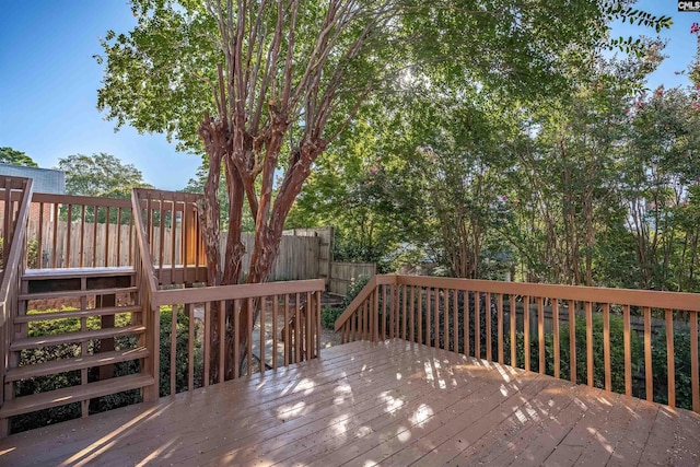 wooden terrace with fence