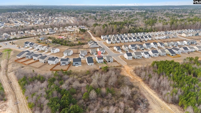 bird's eye view featuring a residential view