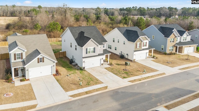 bird's eye view with a residential view