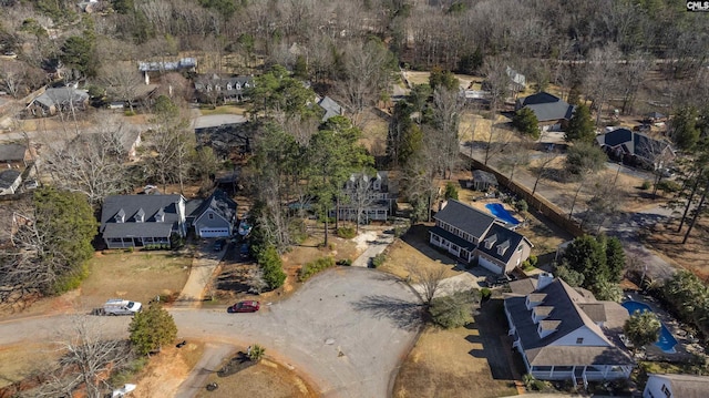 aerial view featuring a residential view