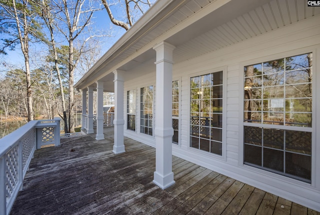 view of wooden deck