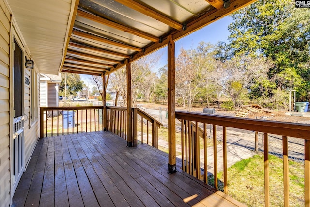 view of wooden terrace