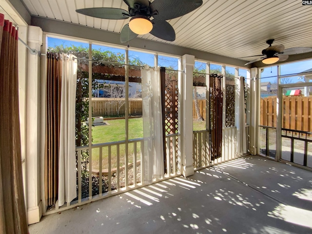 150 Grey Oaks Ln, Lexington, SC 29072 - unfurnished sunroom featuring a ceiling fan