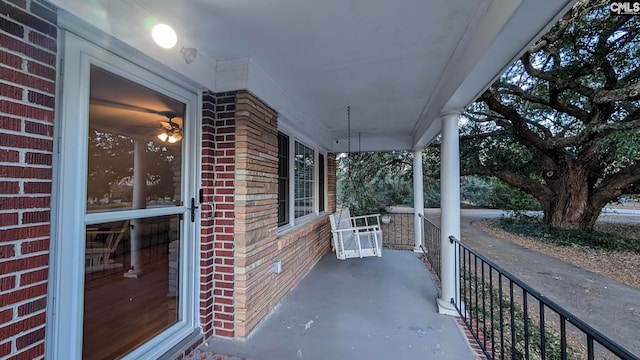 view of patio with covered porch