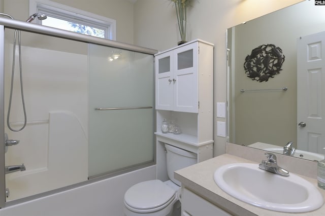 547 Harbor Heights Dr, Lexington, SC 29072 - full bathroom with shower / bath combination with glass door, vanity, and toilet
