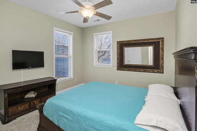 547 Harbor Heights Dr, Lexington, SC 29072 - bedroom featuring visible vents, carpet floors, and a ceiling fan
