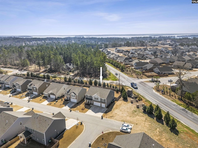 bird's eye view with a residential view