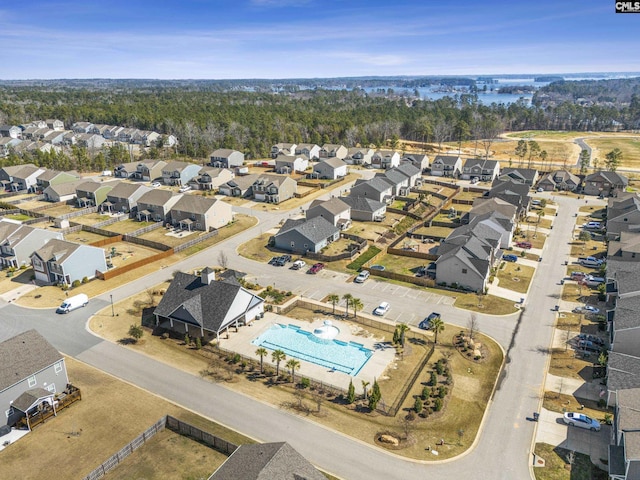 birds eye view of property featuring a residential view