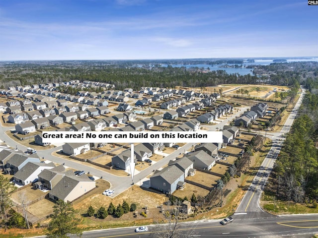 bird's eye view with a residential view