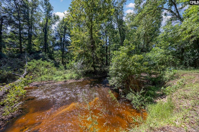 view of landscape with a forest view