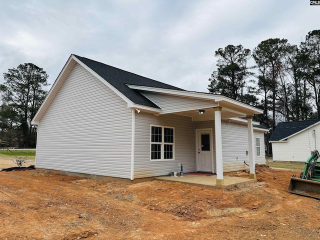 view of front facade featuring a patio area