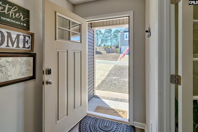 view of doorway to outside