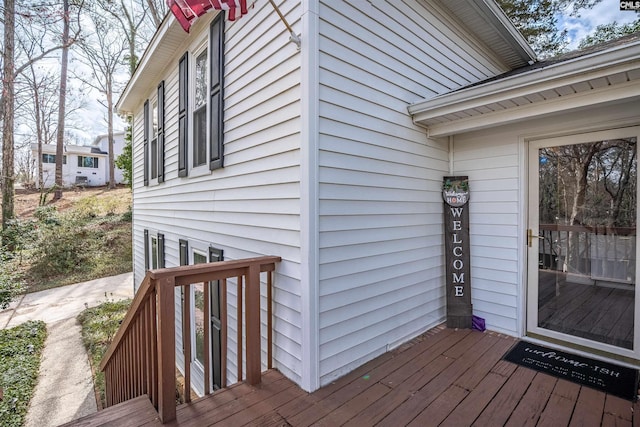 view of wooden deck