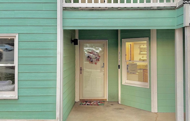 view of doorway to property