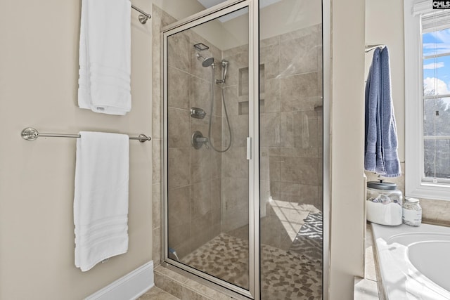 full bath with a stall shower