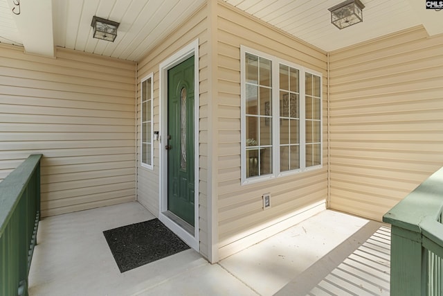 view of exterior entry