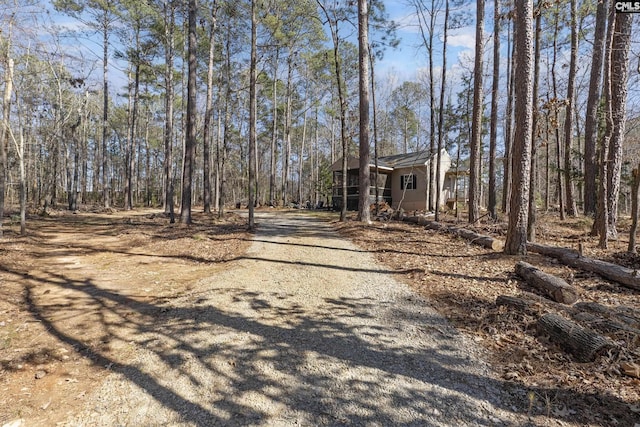 view of road featuring driveway