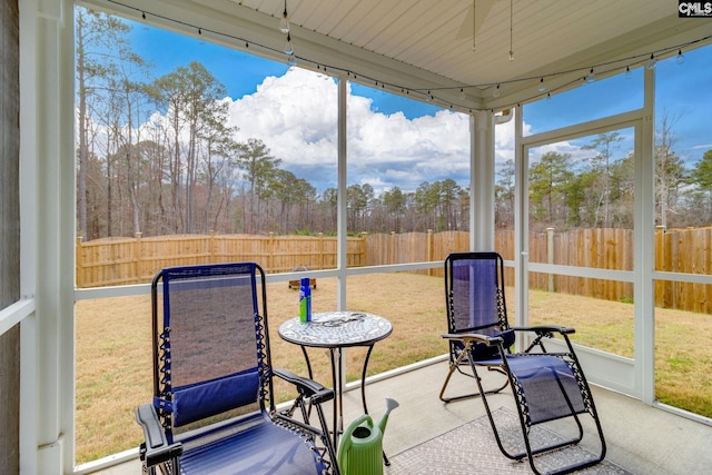 view of sunroom