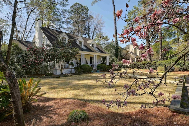 view of yard featuring a porch