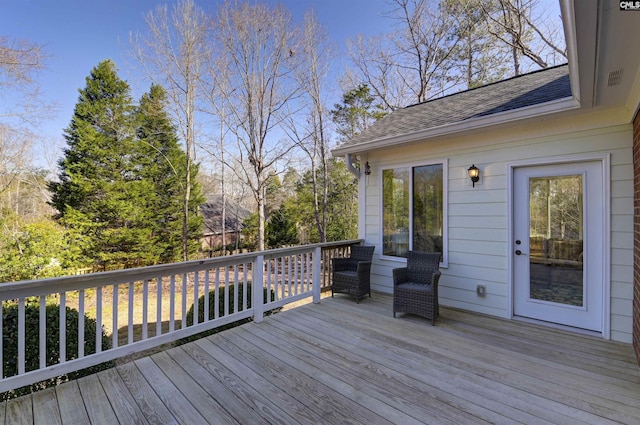 view of wooden deck