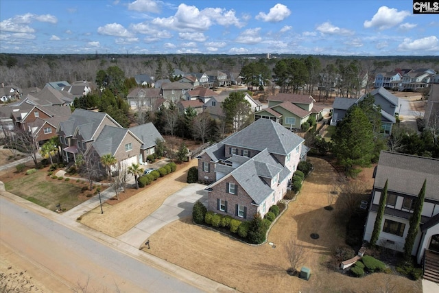 bird's eye view featuring a residential view