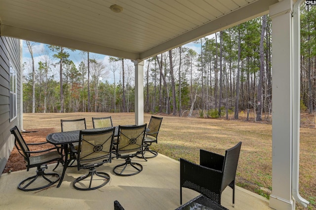 view of patio / terrace featuring outdoor dining space