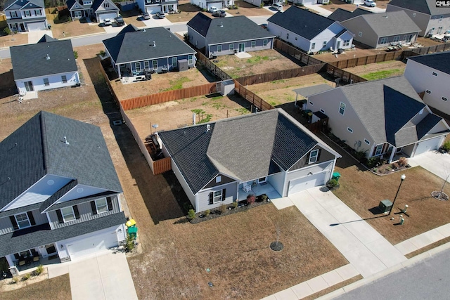 drone / aerial view with a residential view