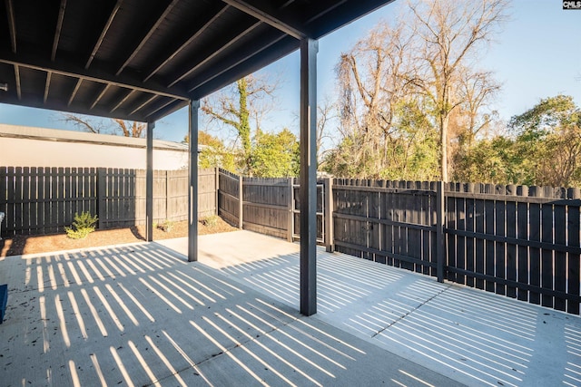 view of patio / terrace featuring a fenced backyard