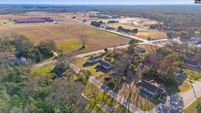 drone / aerial view with a rural view