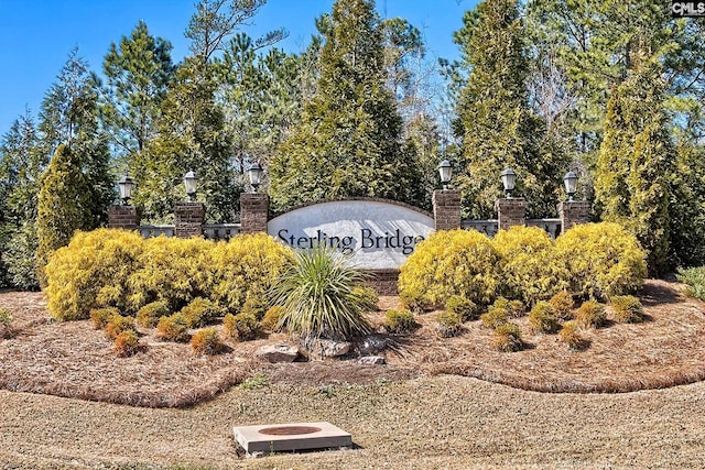 view of community sign