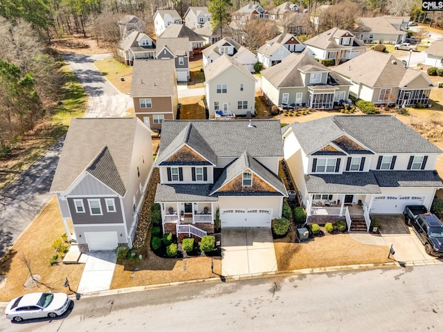 bird's eye view featuring a residential view