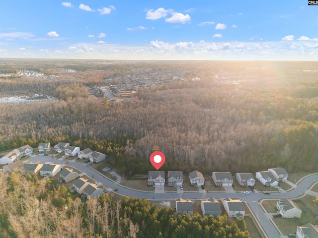1124 Campbell Ridge Dr, Elgin, SC 29045 - aerial view featuring a wooded view and a residential view