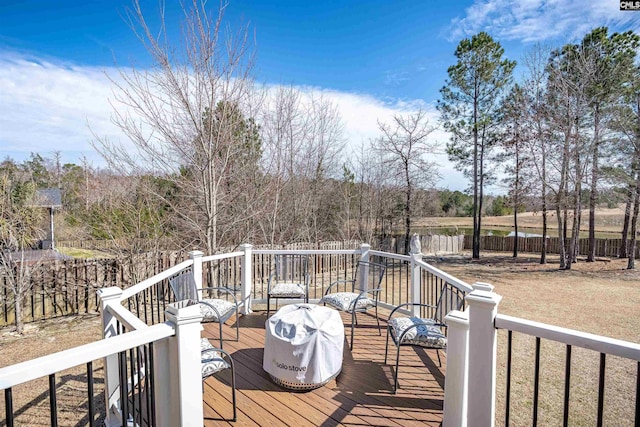 wooden terrace with fence