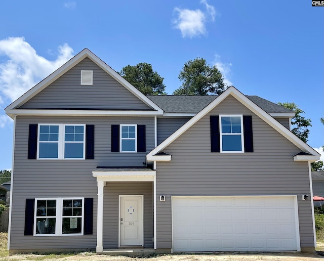 traditional-style home with an attached garage