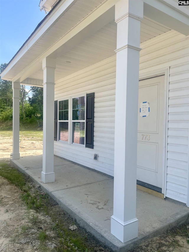 view of patio / terrace with covered porch