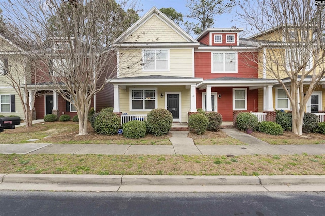 view of front of property with a porch