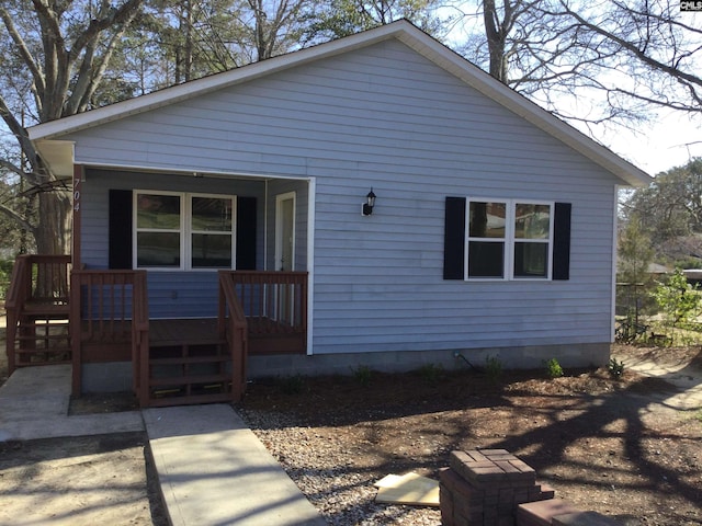 bungalow-style home featuring a porch