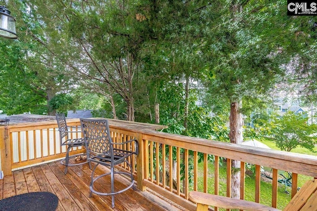 view of wooden terrace