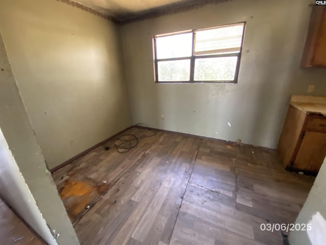 interior space with hardwood / wood-style floors