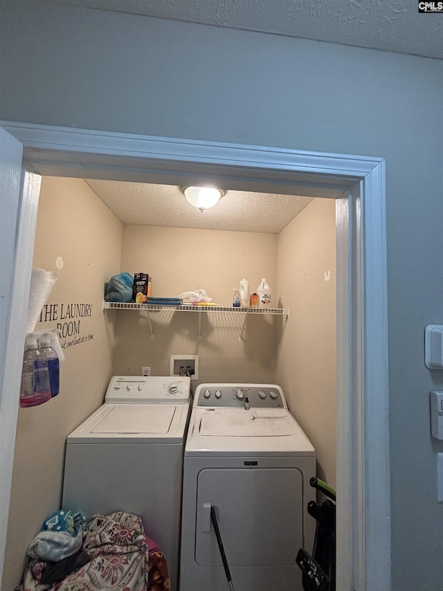 416 Knotts Ct, Lexington, SC 29073 - laundry room featuring a textured ceiling and separate washer and dryer