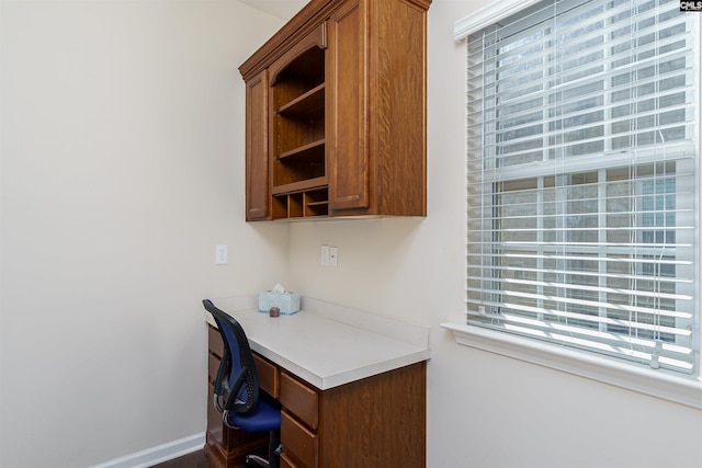 office area with baseboards