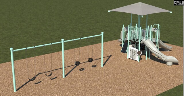 view of community jungle gym