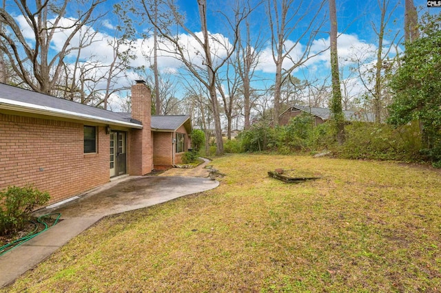 view of yard featuring a patio area